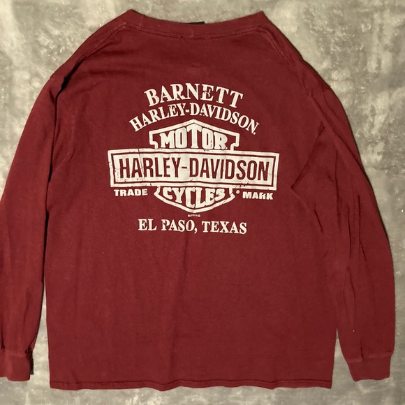 Harley Davidson Long Sleeve T-Shirt Live Free Genuine Motorcycle T-Shirt - Picture 2 of 4